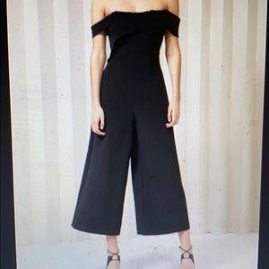 Black off the shoulder jumpsuit